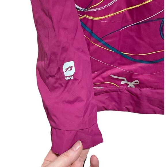 ORAGE Snowboarding ski hooded jacket girls XXL size 16 Swirls fuchsia - Picture 12 of 16